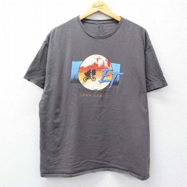 半袖Tシャツ ET グレー メンズXL相当 | 古着