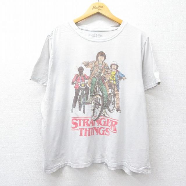 ストレンジャーシングス 半袖Tシャツ ホワイト メンズXL相当 | 古着