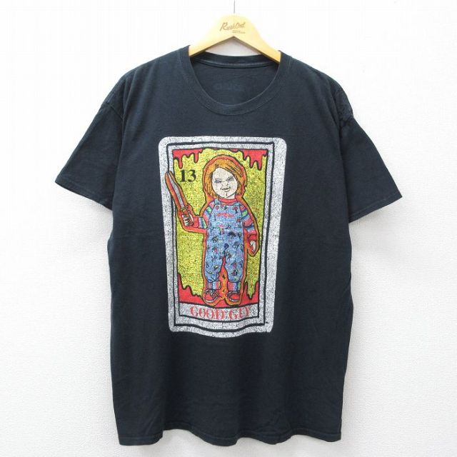 チャッキー 半袖Tシャツ ブラック メンズXL相当 | 古着