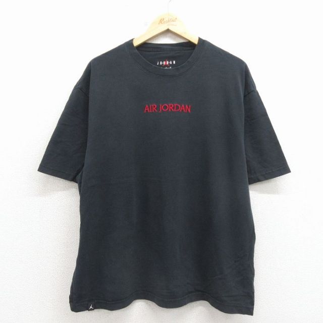 エアジョーダン 半袖Tシャツ マイケルジョーダン刺繍 ブラック メンズXL相当 | 古着