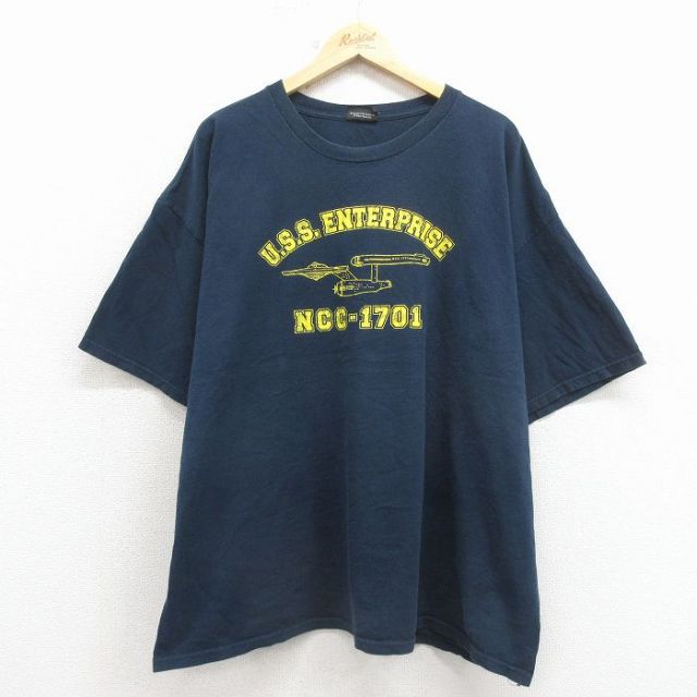 スタートレック 半袖Tシャツ ネイビー メンズXL相当 | 古着