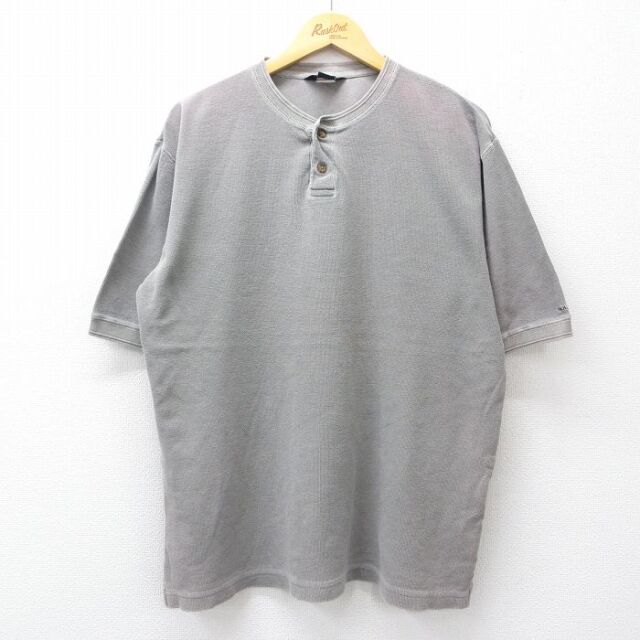ウールリッチ 半袖Tシャツ ヘンリーネック グレー XL | 古着