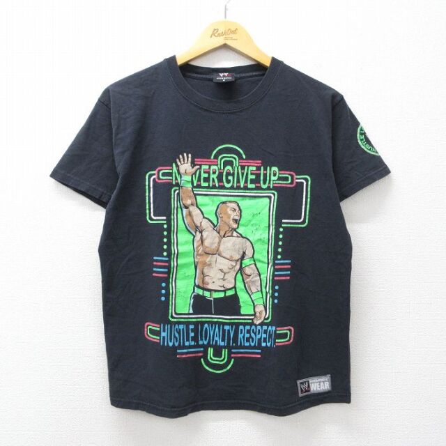 半袖Tシャツ ワールドプロレスリング ブラック メンズM相当 | 古着