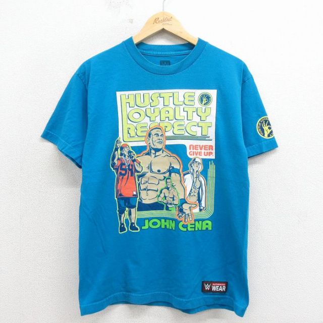 半袖Tシャツ ワールドプロレスリング ブルー メンズM相当 | 古着