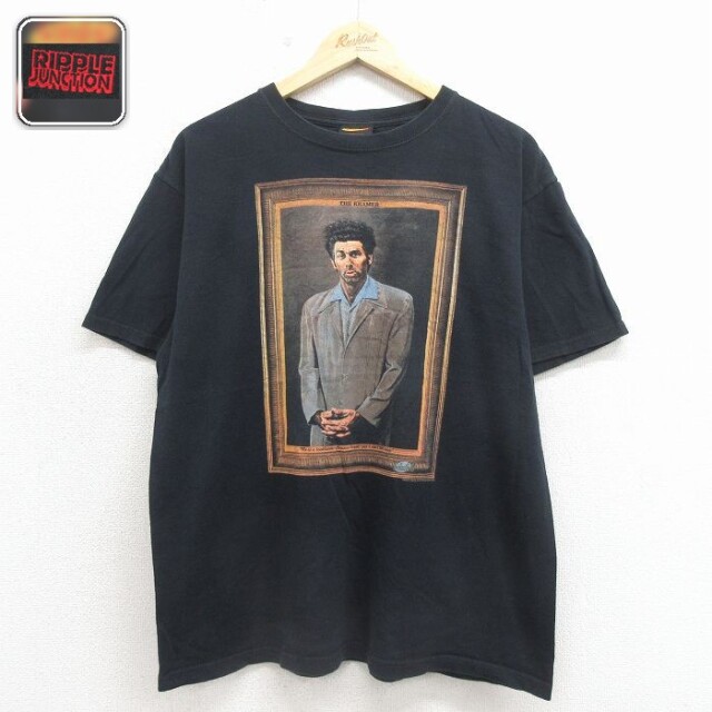 【20%OFF】リップルジャンクション 半袖Tシャツ となりのサインフェルド ブラック メンズXL相当 | 古着