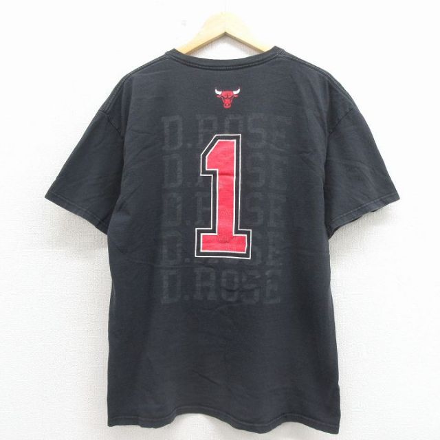 古着通販 XL☆古着 半袖 Tシャツ メンズ NBA シカゴブルズ デック