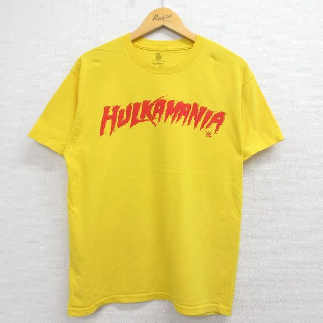 半袖Tシャツ ハルクホーガンプリント イエロー L | 古着