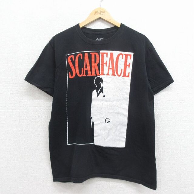 古着通販 L☆古着 半袖 Tシャツ メンズ 映画 スカーフェイス コットン