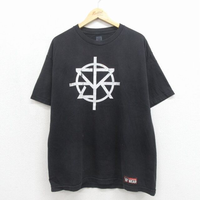 セスロリンズ 半袖Tシャツ ワールドプロレスリング ブラック メンズXL相当 | 古着