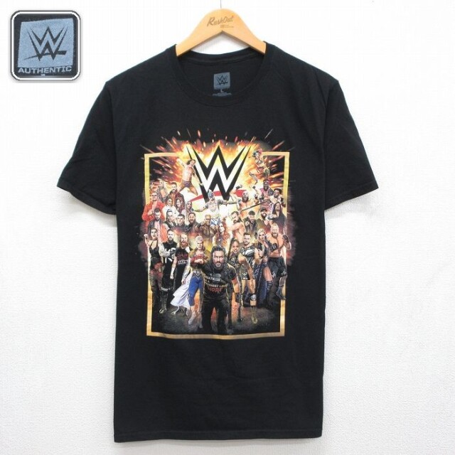【20%OFF】ワールドプロレスリング 半袖Tシャツ ローマンレインズ ブラック メンズL相当 | 古着