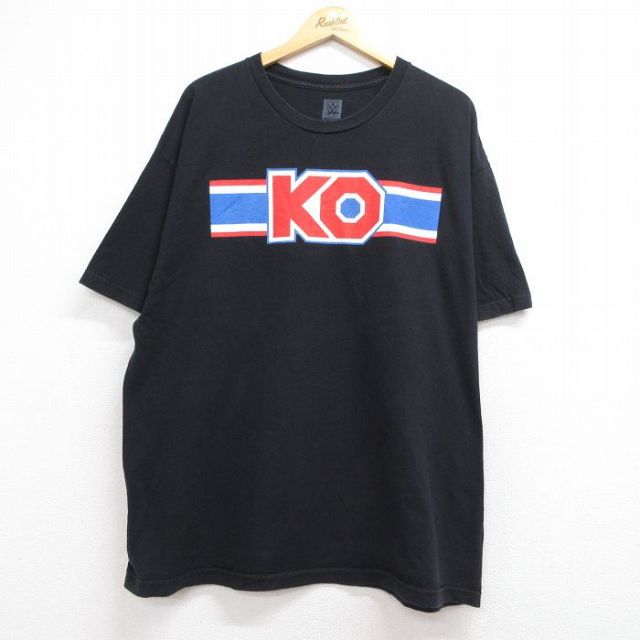 ケビンオーエンズ 半袖Tシャツ ワールドプロレスリングプリント ブラック メンズXL相当 | 古着