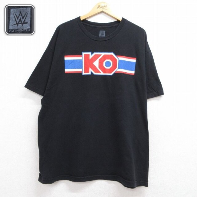 【20%OFF】ケビンオーエンズ 半袖Tシャツ ワールドプロレスリングプリント ブラック メンズXL相当 | 古着