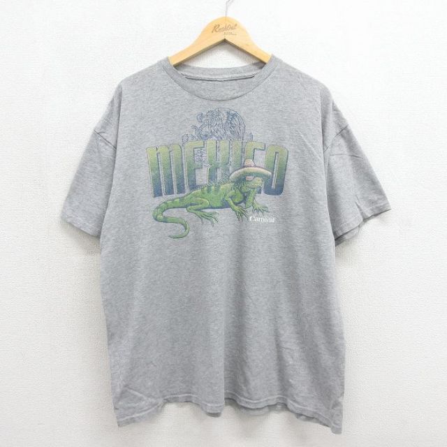 半袖Tシャツ 霜降り グレー メンズXL相当 | 古着