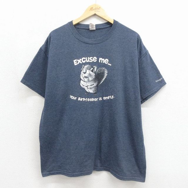 半袖Tシャツ 霜降り グレー メンズXL相当 | 古着