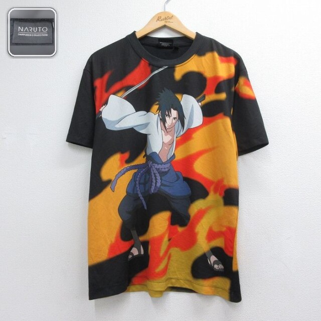 ナルト疾風伝 半袖Tシャツ ブラック メンズL相当 | 古着