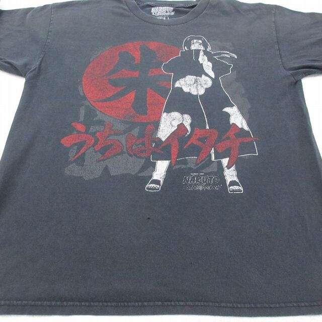 古着通販 L☆古着 半袖 Tシャツ メンズ アニメ ナルト疾風伝 うちは