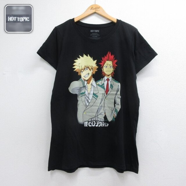 半袖Tシャツ 僕のヒーローアカデミア ブラック メンズXL相当 | 古着