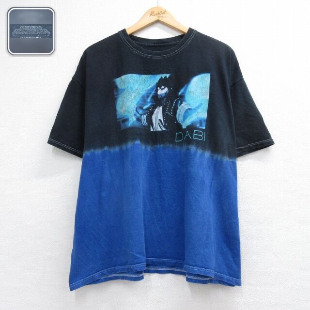 半袖Tシャツ 僕のヒーローアカデミア ブラック メンズXL相当 | 古着