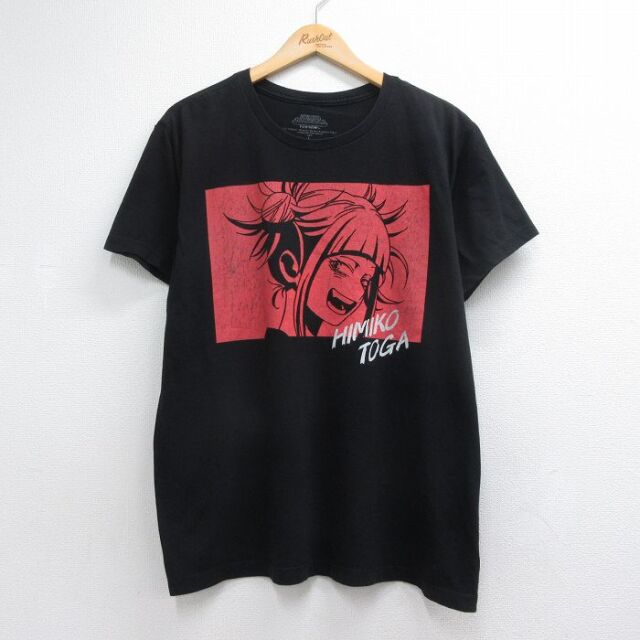 半袖Tシャツ 僕のヒーローアカデミア ブラック メンズXL相当 | 古着