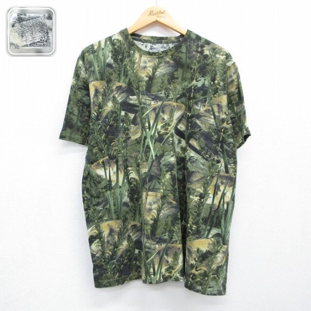 フィッシュフラージュ 半袖Tシャツ カーキ メンズXL相当 | 古着