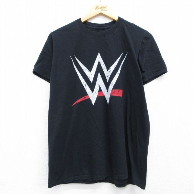 半袖Tシャツ ワールドプロレスリング ブラック メンズM相当 | 古着