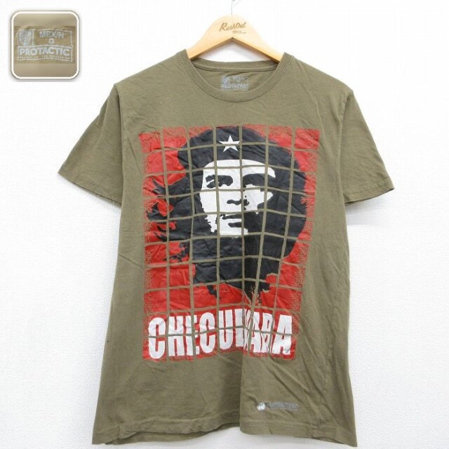 半袖 Tシャツ チェゲバラ コットン クルーネック カーキ メンズM相当 | 古着