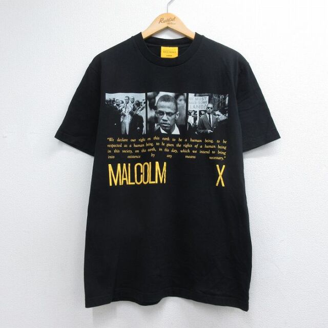 マルコムX 半袖Tシャツ マルコムXプリント ブラック メンズXL相当 | 古着