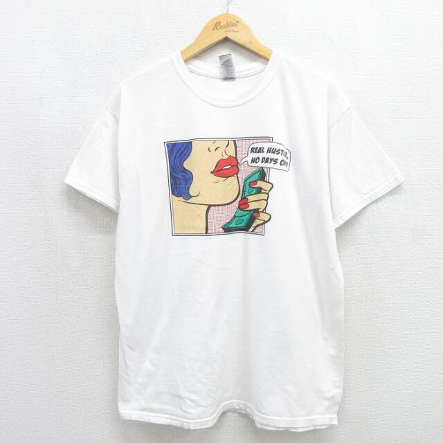 半袖Tシャツ REAL ホワイト メンズL相当 | 古着