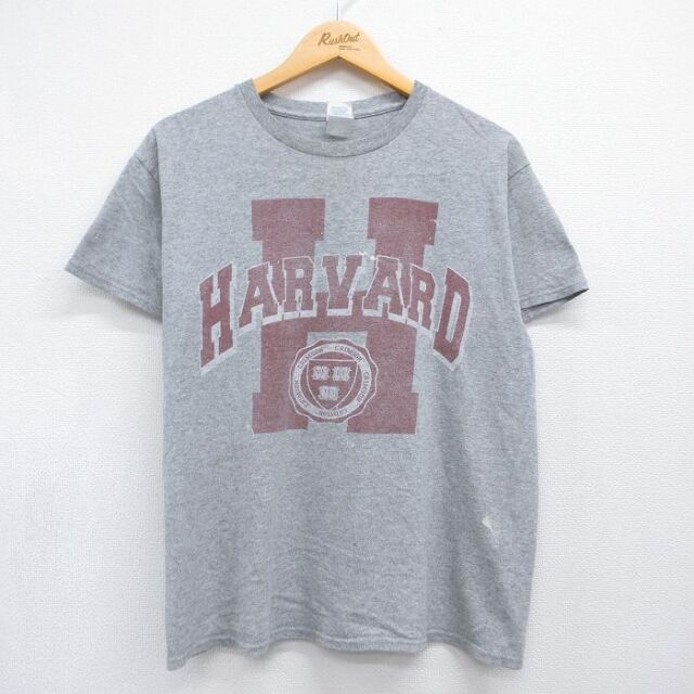 ハーバード 半袖Tシャツ カレッジ グレー メンズL相当 | 古着
