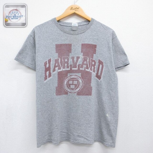 ハーバード 半袖Tシャツ カレッジ グレー メンズL相当 | 古着