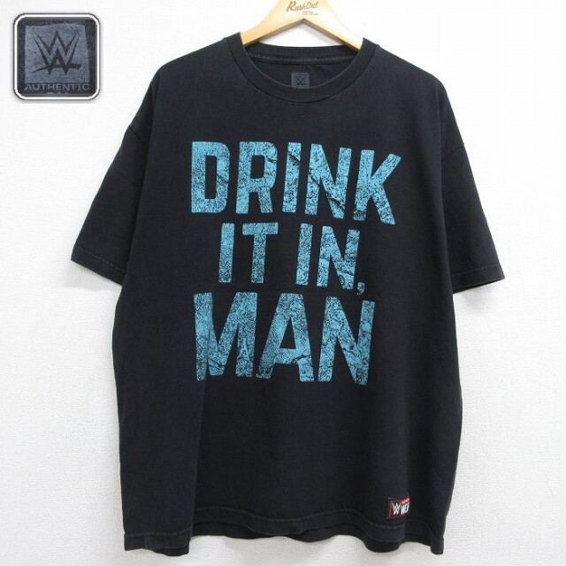 クリスジェリコ 半袖Tシャツ ワールドプロレスリング ブラック メンズXL相当 | 古着