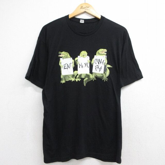古着通販 XL☆古着 TULTEX 半袖 Tシャツ メンズ ワニ クルーネック
