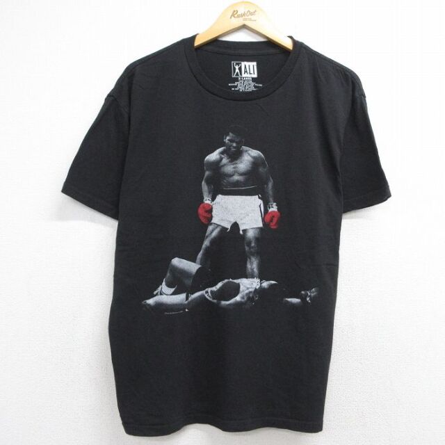 モハメドアリ 半袖Tシャツ ブラック メンズXL相当 | 古着