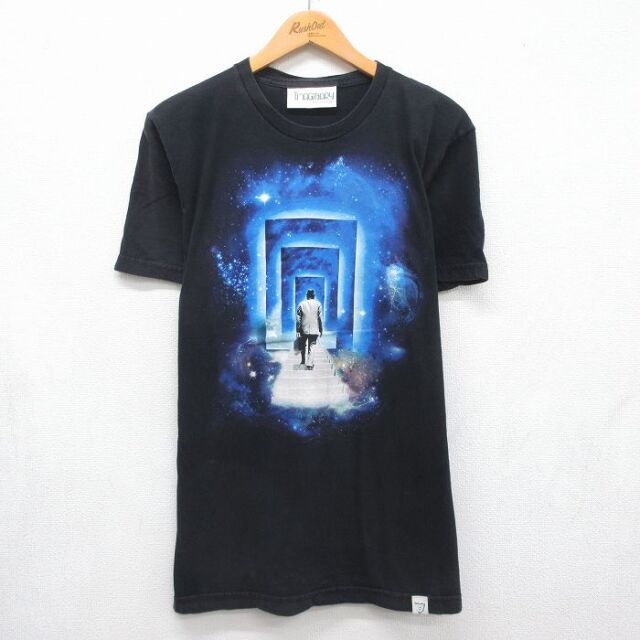 半袖Tシャツ アート ブラック メンズL相当 | 古着