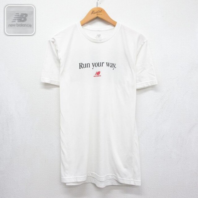 ニューバランス 半袖Tシャツ Run ホワイト メンズM相当 | 古着