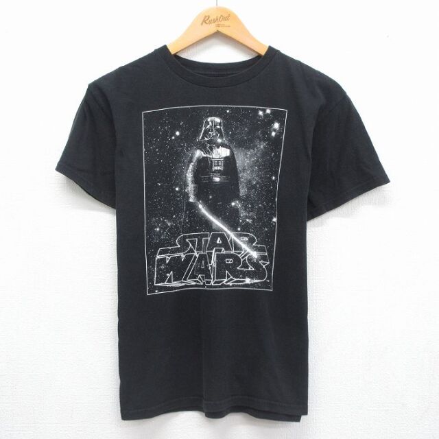スターウォーズ 半袖Tシャツ ダースベイダープリント ブラック メンズM相当 | 古着