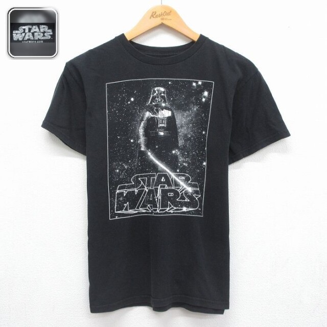 スターウォーズ 半袖Tシャツ ダースベイダープリント ブラック メンズM相当 | 古着