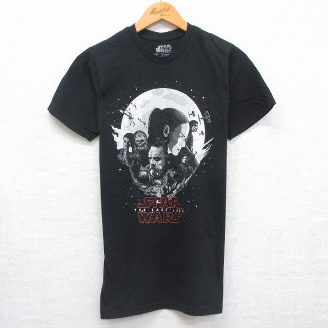 スターウォーズ 半袖Tシャツ 最後のジェダイ ブラック メンズS相当 | 古着