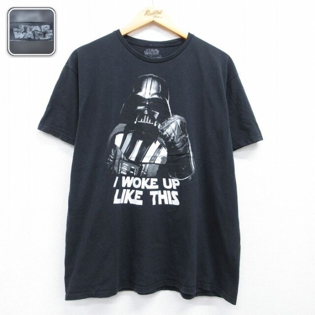 スターウォーズ 半袖Tシャツ ダースベイダープリント ブラック メンズXL相当 | 古着