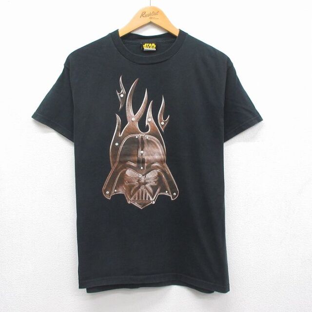 スターウォーズ 半袖Tシャツ ダースベイダープリント ブラック メンズM相当 | 古着