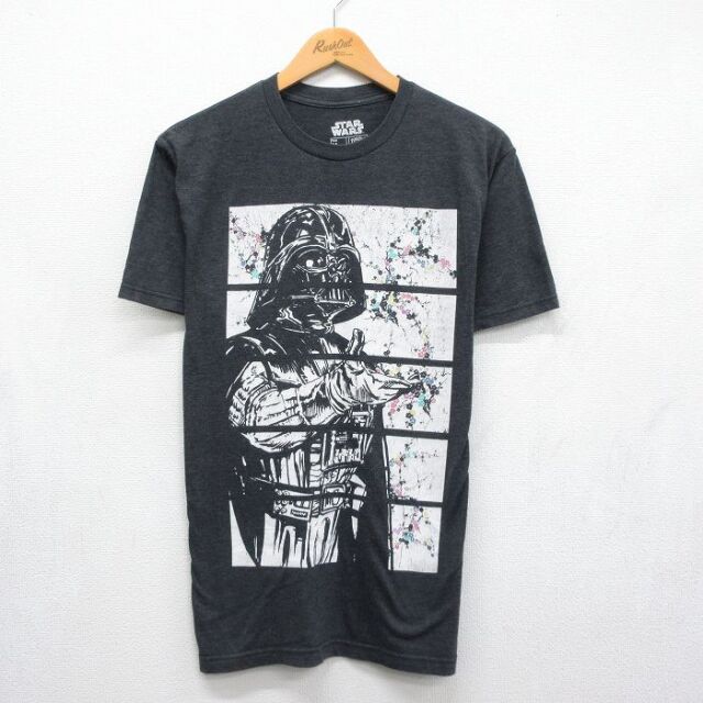 スターウォーズ 半袖Tシャツ ダースベイダープリント グレー メンズM相当 | 古着