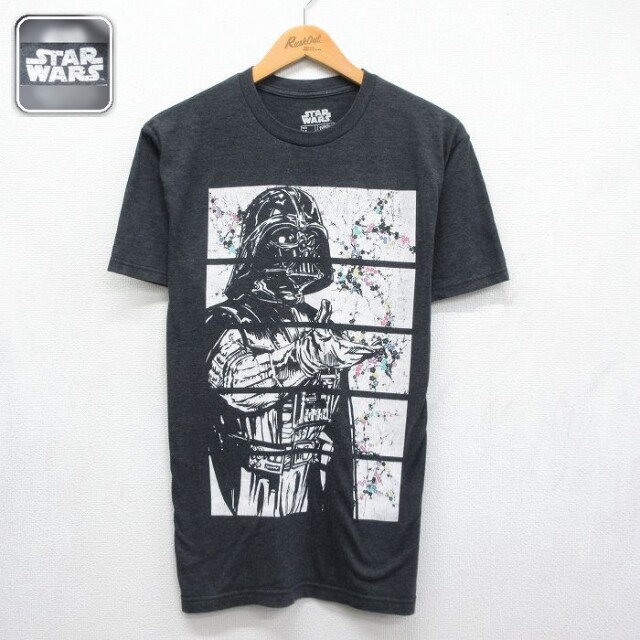 スターウォーズ 半袖Tシャツ ダースベイダープリント グレー メンズM相当 | 古着