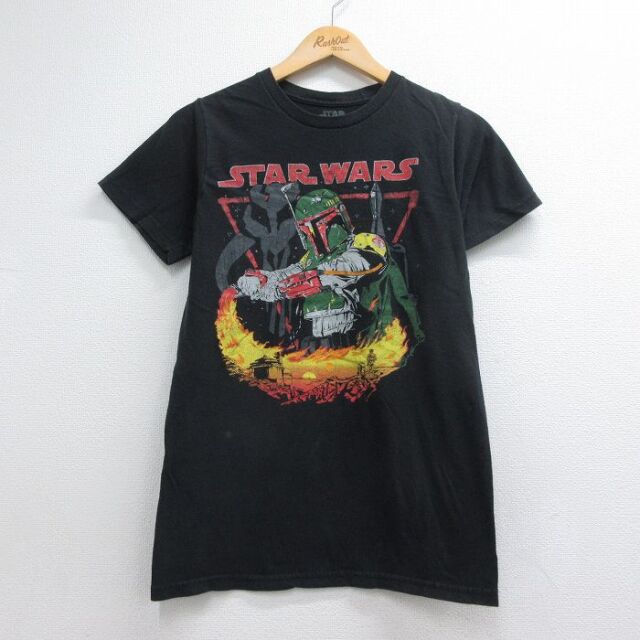半袖Tシャツ スターウォーズボバフェット ブラック メンズS相当 | 古着
