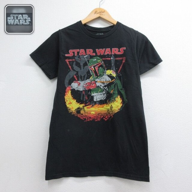 半袖Tシャツ スターウォーズボバフェット ブラック メンズS相当 | 古着