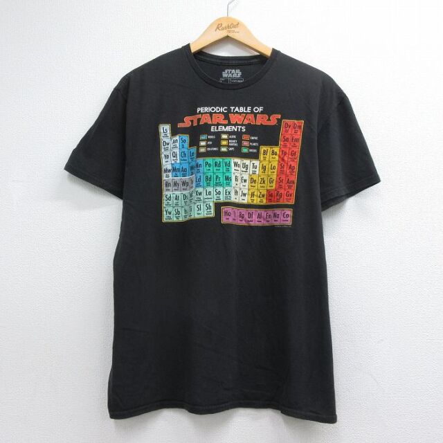 スターウォーズ 半袖Tシャツ 元素周期表 ブラック メンズXL相当 | 古着