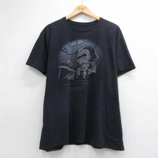 スターウォーズ 半袖Tシャツ ダースベイダープリント ブラック メンズXL相当 | 古着