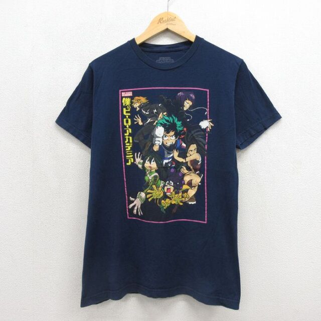 半袖Tシャツ 僕のヒーローアカデミア ネイビー メンズM相当 | 古着