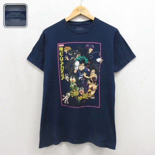 半袖Tシャツ 僕のヒーローアカデミア ネイビー メンズM相当 | 古着