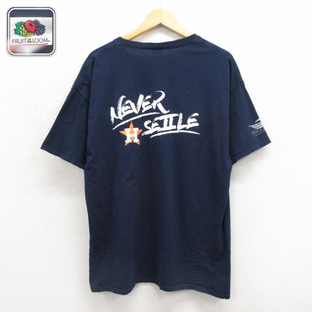 フルーツオブザルーム 半袖Tシャツ バドワイザー ネイビー メンズXL相当 | 古着