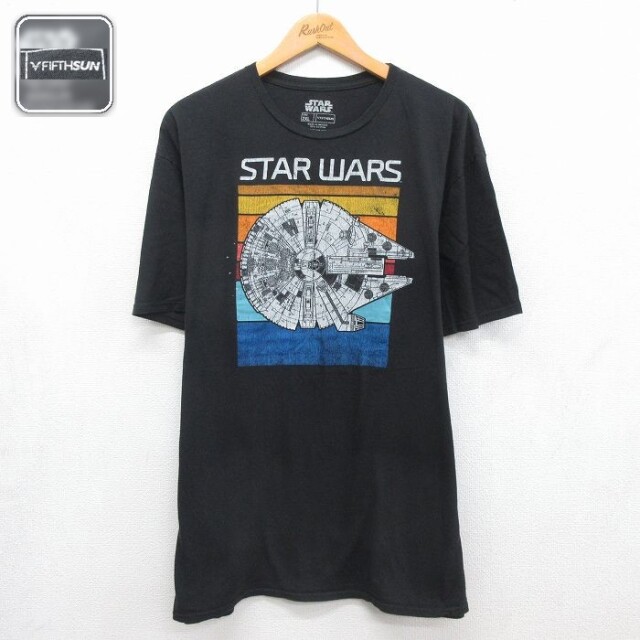 スターウォーズ 半袖Tシャツ ミレニアムファルコン ブラック メンズXL相当 | 古着